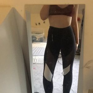 Long high-waisted black leggings